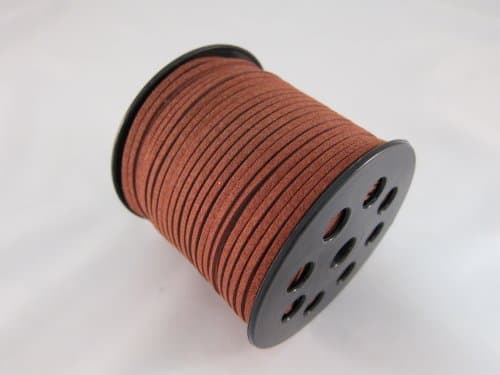 Tick Nick Flat Leather Strap Width 3mm 100 Yards (About 91m Wind) Brown Brown Leather Cord Strap / Necklace Accessories Strap (Japan Import)