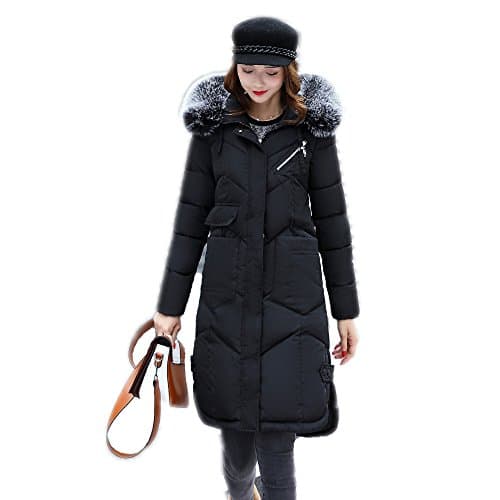 Prapra Women's Down Jacket Plus Size X-long Slim-fitting Warm Coat Furs Hooded Jackets Winter Down Parka …