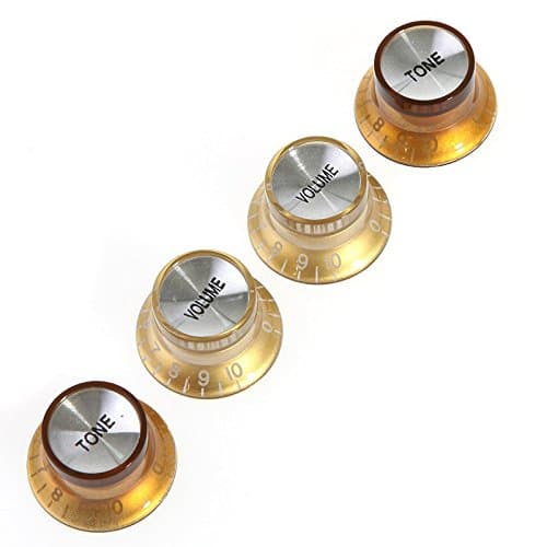 Mobiz Speed Knobs Control Buttons Replacement Guitar Parts 4PCS per Set (2 Volume &amp; 2 Tone)