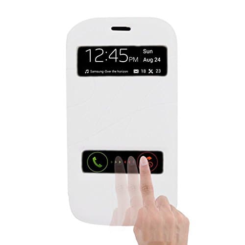 Galaxy S3 Case, Eagle Cell Folio Flip Leather Case Cover For Samsung Galaxy S3 GT-i9300, White