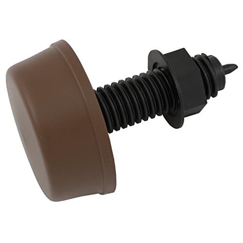 Herga 6433-EZZZ 0.8" HS 2.2" FD Threaded Mushroom Air Button - Brown