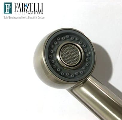 FarzelliReplacement Sprayer Pull Out Pull Down Spray Head With Patented Flow Regulator Stainless Steel Finish F103-SP