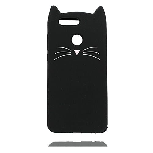 Huawei Nova 2 Plus Silicone Case, Huawei Nova 2 Plus Cute Cover,Fashionable Slim-Fit Anti-Scratch Soft TPU Protective Back Bumper Case [Cartoon 3D Cute Moustache Ear Cat ] Cover for Huawei Nova 2 Plus