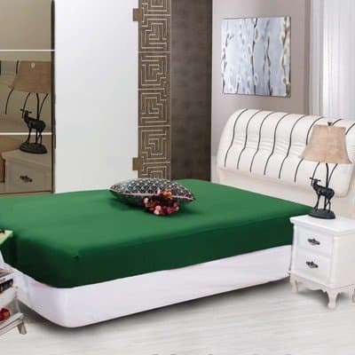 COULDTUTU-Breathable Extra Soft Comfortable Bedsheet Tight Fitted Sheet ,army green,200cmx200x30cm