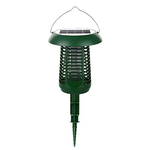 Versatile Solar-Powered UV Bug Zapper, Insect Killer &amp; LED Garden/Camping Lamp with UL Adapter