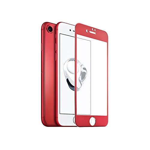 LoveBlue for iPhone 7/iPhone 7 Plus Electroplating Front and Back Screen Protector Tempered Glass Film 3D Full Cover HD Screen Protector for iPhone 7/iPhone 7 Plus (4.7 inch Red)