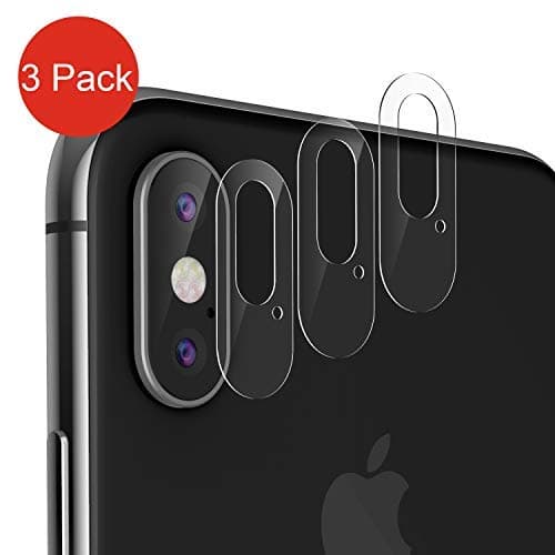 Klearlook Camera Lens Protector Compatible with iPhone X/iPhone XS/iPhone XS Max,(3 Pack) Ultra Clear/Thin Tempered Glass Camera Lens Cover Full Transparency/Scratch-Protection for iPhone X/XS/XS Max