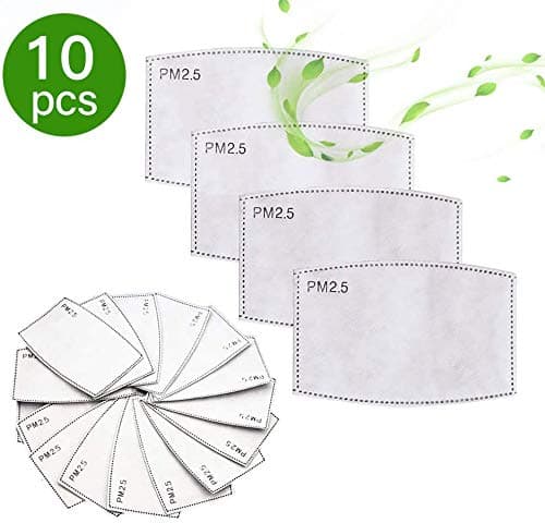 PM2.5 Activated Carbon Filter - 5 Layers Replaceable Anti Haze Filter PM2.5 Replaceable Filters (10)