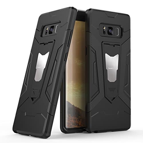 Galaxy Note 8 Case, KoolBands Durable Slim Light Weight Hard Back Shock-absorbing Rigid Back Cover Protective Case With Kickstand Protection Cover for Samsung Galaxy Note 8 2017 Phone (Black)