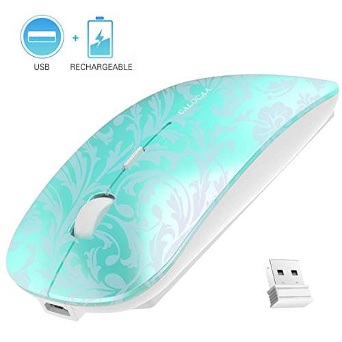 CALOCAA Wireless Mouse Ultra Thin Computer Mouse Mini Portable Office Mobile Mouse Laptop