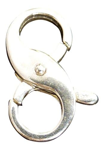 Solid Sterling Silver 925 Double Open Infinity Lobster Claw 9.6x15.4mm