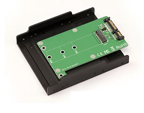 M2 (M.2 NGFF SATA type, B Key or B+M Key) to SATA 3.0 Adapter 3.5' mounting Frame - Global size of a 3.5" HDD