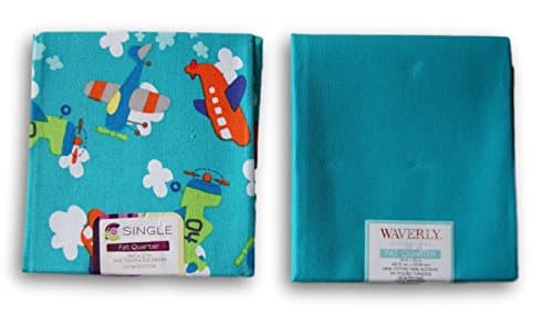 Creative Cuts Fat Quarters Bundle - Turquoise Airplane Theme