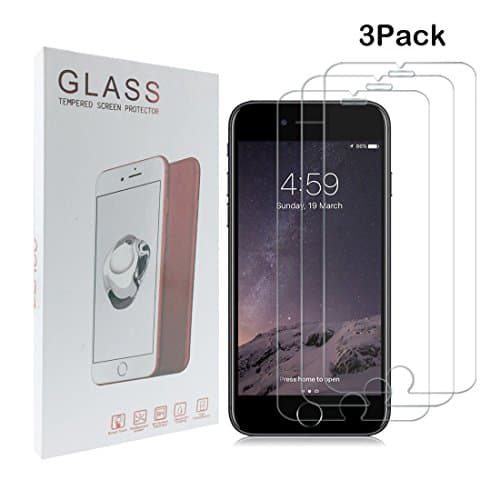 iPhone 7 Screen Protector Glass,Yfengd 3 Pack Screen Protector For Apple iPhone 7/iPhone6 6s , 0.3mm Screen Protection Case Fit