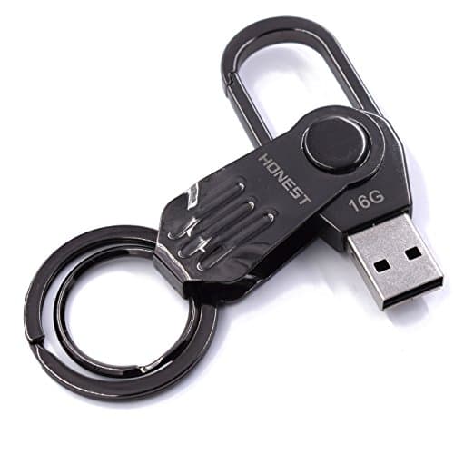 Key ring, Key Chain Memory, 16G USB Flash Drive with Key Chain - in Gift Box (black)