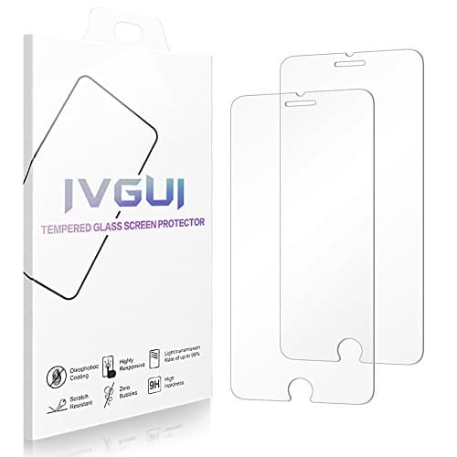 iPhone 7 Plus Screen Protector,IVGUI 0.33mm [2 Pack] [Scratch Proof] [Ultra Clear] [High Definition] [Easy to Install] Tempered Glass Screen Protection Film 5.5 inch