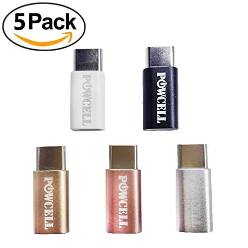 [ 5 Pack] Type C Adapter, USB C to Micro USB Convert Connector for Sony XPERIA XZ2 XZ COMPACT XA1 XA2 Compact Samsung Galaxy S9 S8 Note 8 Pixel 2 XL Nexus 6P LG G6 V20 Nintendo Switch (5 Pack Mixed)
