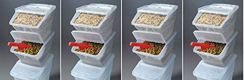 WTM CBCL-24 Stackable Bins with Hinged Lids, 24-Quart, (4 X Pack of 3)