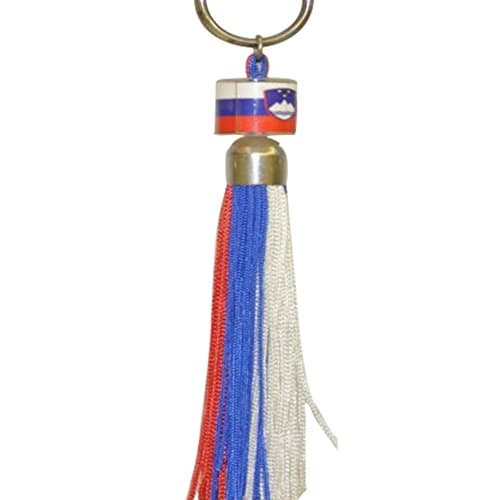 Slovenia Mini Small Flag Ring Tassel