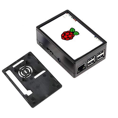 Case for Raspberry Pi 3/3B+ (B Plus) and 3.5 inch TFT Touch Screen, DUAL USE，Black