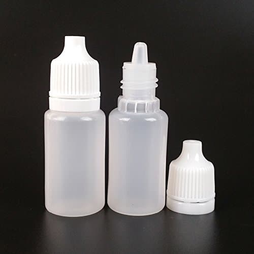30ML 1 Once Dropper Bottle Empty Plastic Squeezable Eye Liquid Essential Oil Dropper Refillable Containers with Caps-2pcs