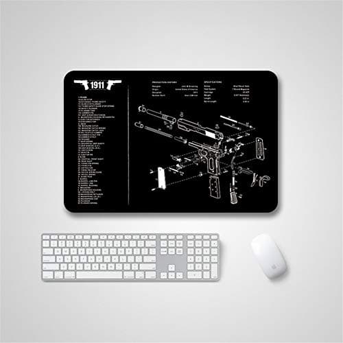 LNZIGK Gun Exploded View Mouse Oversized Mouse pad Colorful Weapon Office Computer Table Gaming Mouse pad SPS-1911_8, 90 * 30cm