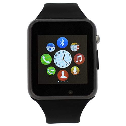 Connected watch compatible with Samsung Galaxy Note 9, CEKA TECH® Bluetooth Smart Watch with Curved Touch Screen Camera Support SIM/TF Card Sleep Pedometer