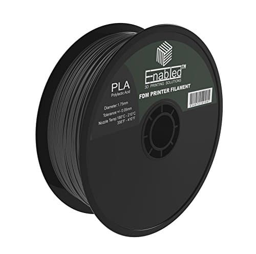 Enabled PLA 3D Printer Filament, Dimensional Accuracy +/- 0.05 mm, 1 kg Spool, 1.75 mm, Black