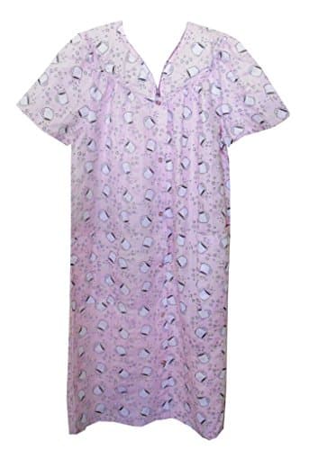 Snap Front Duster Coffee Pink MED