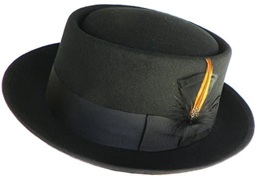 Wool Felt Porkpie (Black, Medium)