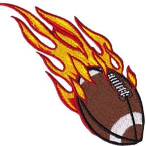 Application Dsx Football Patch With Flames