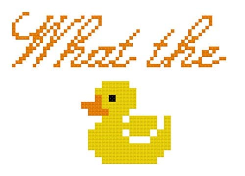 Counted Cross Stitch Pattern. What the duck