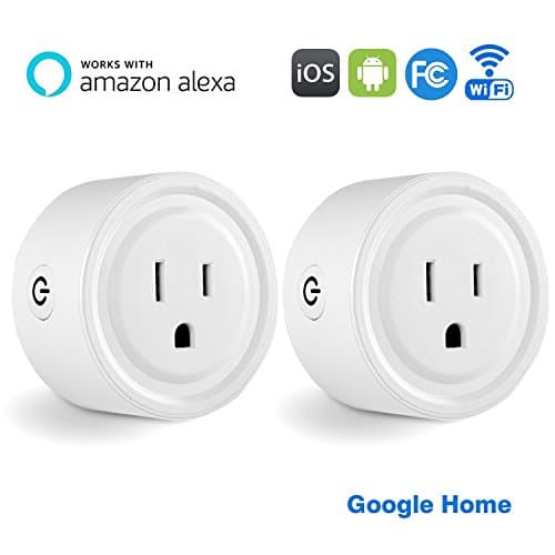 Wifi Smart Plug,Mini Socket Outlet Smart Switch Compatible with Amazon Alexa &amp; Google Home by Homitem,Timing Function,Wireless Control Your Devices from Anytime Anywhere,White(2-Pack)