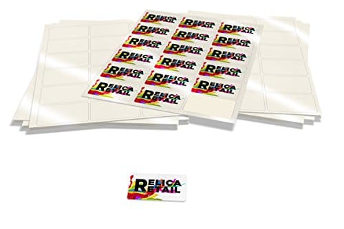 1,800 Matte Clear Rectangular Self-Adhesive Labels (2.5in. x 1.563in.) For Laser/InkJet Printers - 100 (A4) Sheets with 18 Labels per Sheet