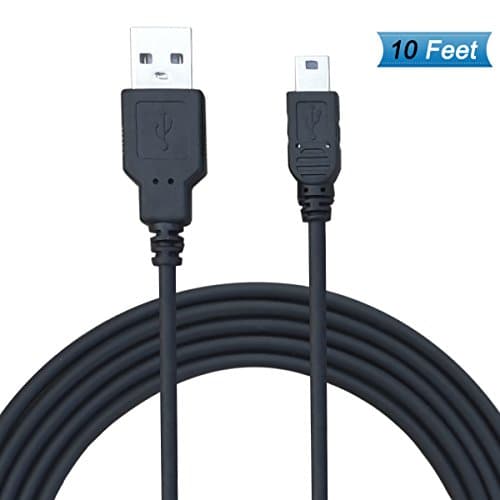PS3 Controller USB Cable Cord for Sony Playstation 3 Wireless Dual Shock SIXAXIS CECHZC2U Joystick Data Sync 10 feet 1 Pack