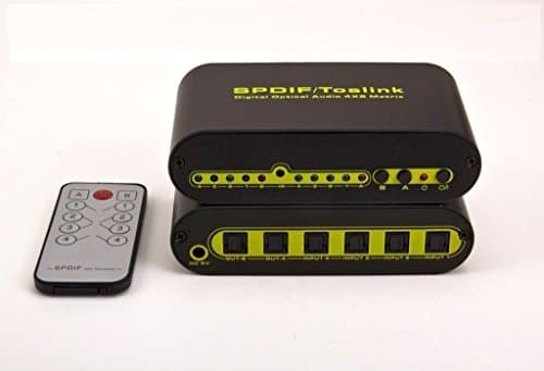 4x2 Digital Optical Toslink Audio Selector Switch W/remote