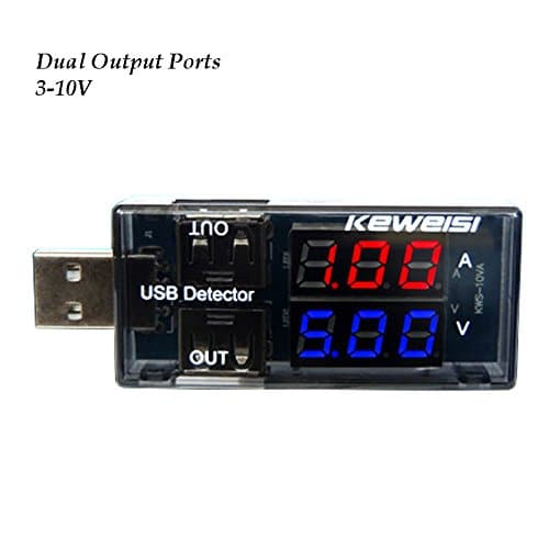 SEEBOY JUWEI KWS-10VA DC3V-9V Multi Function USB 2.0 Dual Output Port with Real Time Charging Display Security Monitor Voltage And Current Detection Table Capacity Tester