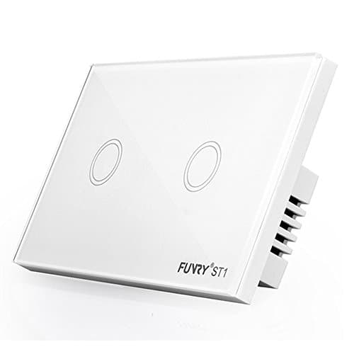 Home Wall Switch Glass Panel Touch Screen Control Light Switch, US Standard 110v - 240v (2-Gang)