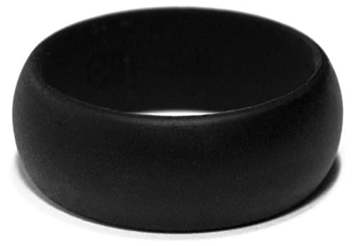 The Ultimate Silicone Wedding Ring. Shock proof. Scratch proof. Almost indestructible. (Size 12, Black)