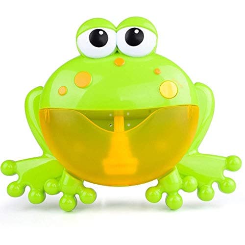 Baby Bubble Machine Tub Big Frog Automatic Bubble Maker Blower Bath Toy with 12 Music Song Toys Gifts (Frog)