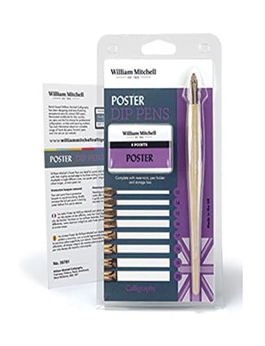 William Mitchell Calligraphy Poster Dip Pens Set