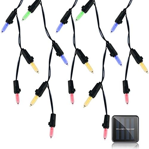 Solar String Lights 100 LED 39ft 8 Modes Solar Powered Clear Mini Starry Fairy Lights Outdoor Waterproof Christmas String Lights Decoration for Garden Patio Holiday Homes Wedding Party (Multi Color)