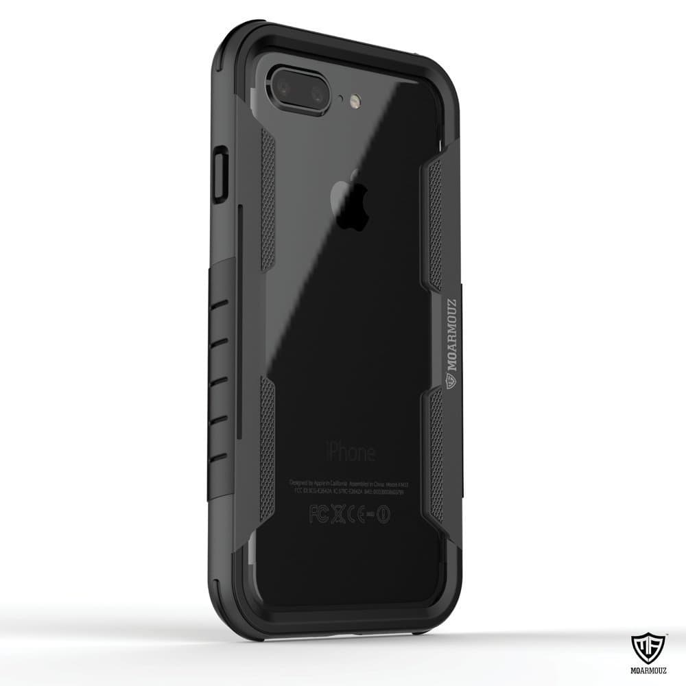 MoArmouz Armor Case for iPhone 8 Plus/iPhone 8Plus Scratch Resistant Bumper Case [8 Ft Drop Tested] Shock US Military Standard Passed Lightweight Protection - Slim Rugged Cover [Matte Black]