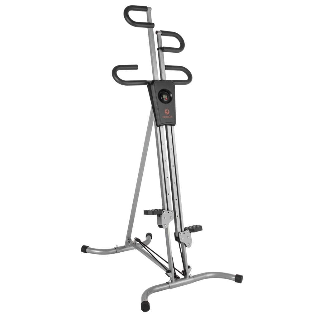 Vertical Climber Climbing Machine Cardio Workout Exercise Machine with Adjustable Resistance and LCD Monitor for Home Gym Fitness