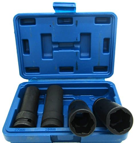 5pc Twist Deep Socket Set 4 Damaged Worn Lug Nut and Lock Remover 17,19,21,22mm