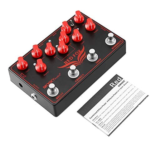Greatangle Red Fox Overdrive/LOOP/Chorus/Delay 4 in 1 Guitar Effect Pedal Multi-Effect Pedal Professional Guitar Accessory