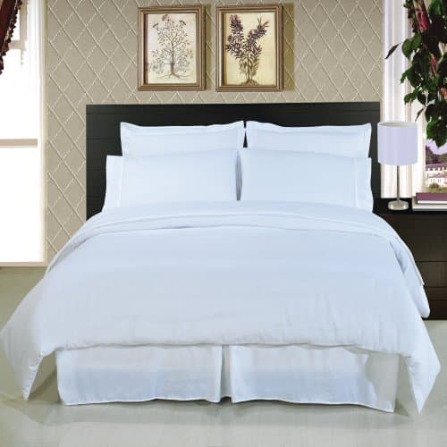 8-Piece Bedding 1200 Thread Count Down Alternative Comforter (White, King)