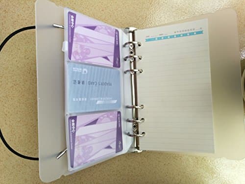 KKMO(TM) A6 6 Holes Ring Binders Lined Planner Refills, Filler Paper, PVC Zipper Credit Card Pocket A6 Planners Notebook/School Stationery (A6 Pack)