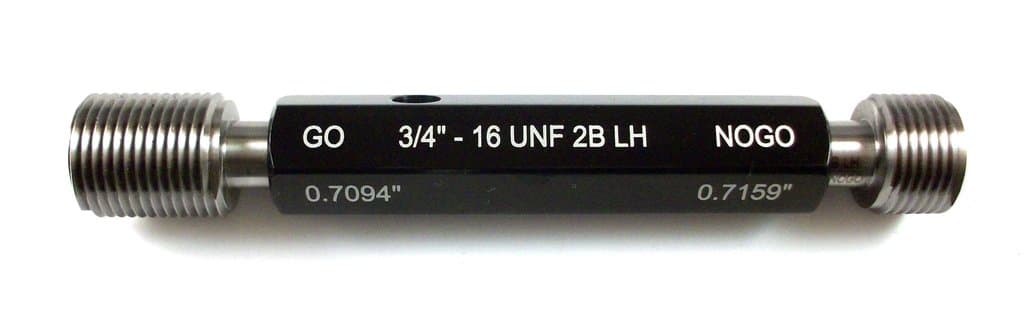 3/4-16 Left-Hand UNF Class 2B Taperlock Thread Plug Gage Set