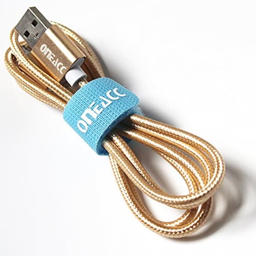 CYM 3Pcs/Pack Micro USB Cable,3-Pack 3.3ft Nylon Braided Charging Cord - USB Sync and Charge for Android Devices, Samsung Galaxy, Sony, Motorola Nokia,and More | 2Silver, 1Gold Assorted